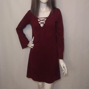 Faux Suede Wine dress.